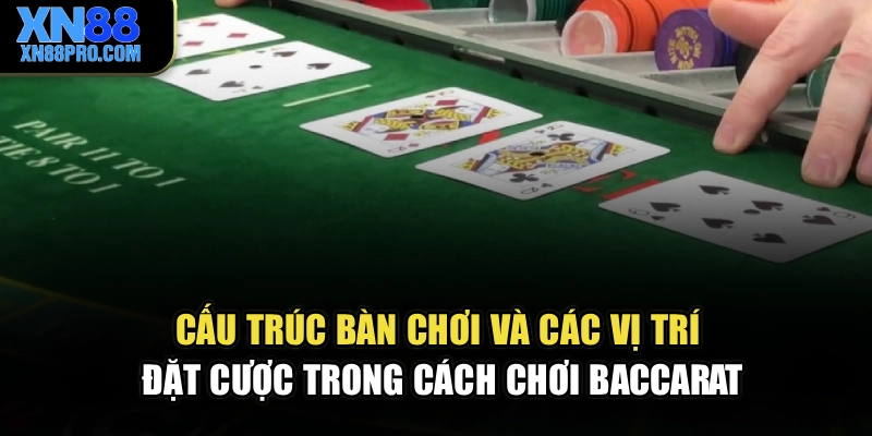 Cấu trúc bàn chơi và các vị trí đặt cược trong cách chơi Baccarat
