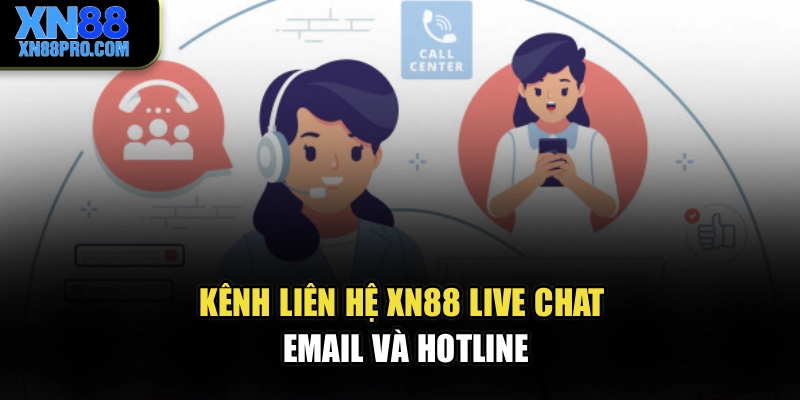Kênh liên hệ XN88 live chat, email và hotline
