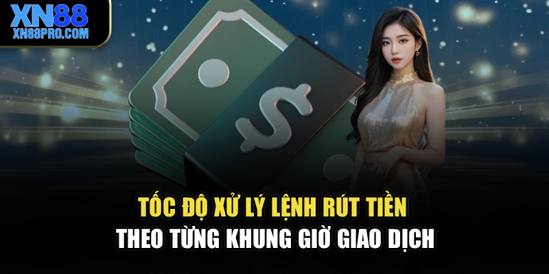 Tốc độ xử lý lệnh rút tiền theo từng khung giờ giao dịch